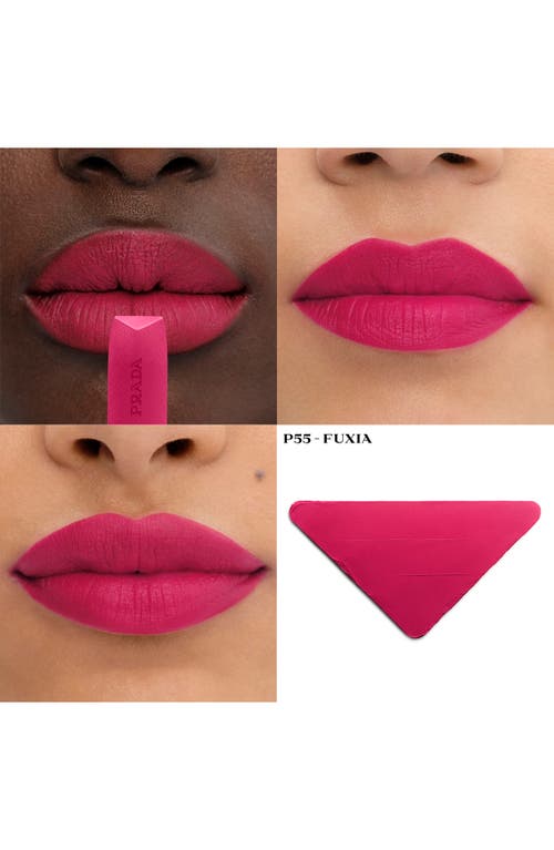 Prada Monochrome Hyper Matte Refillable Lipstick In P55 Fuxia - Pink