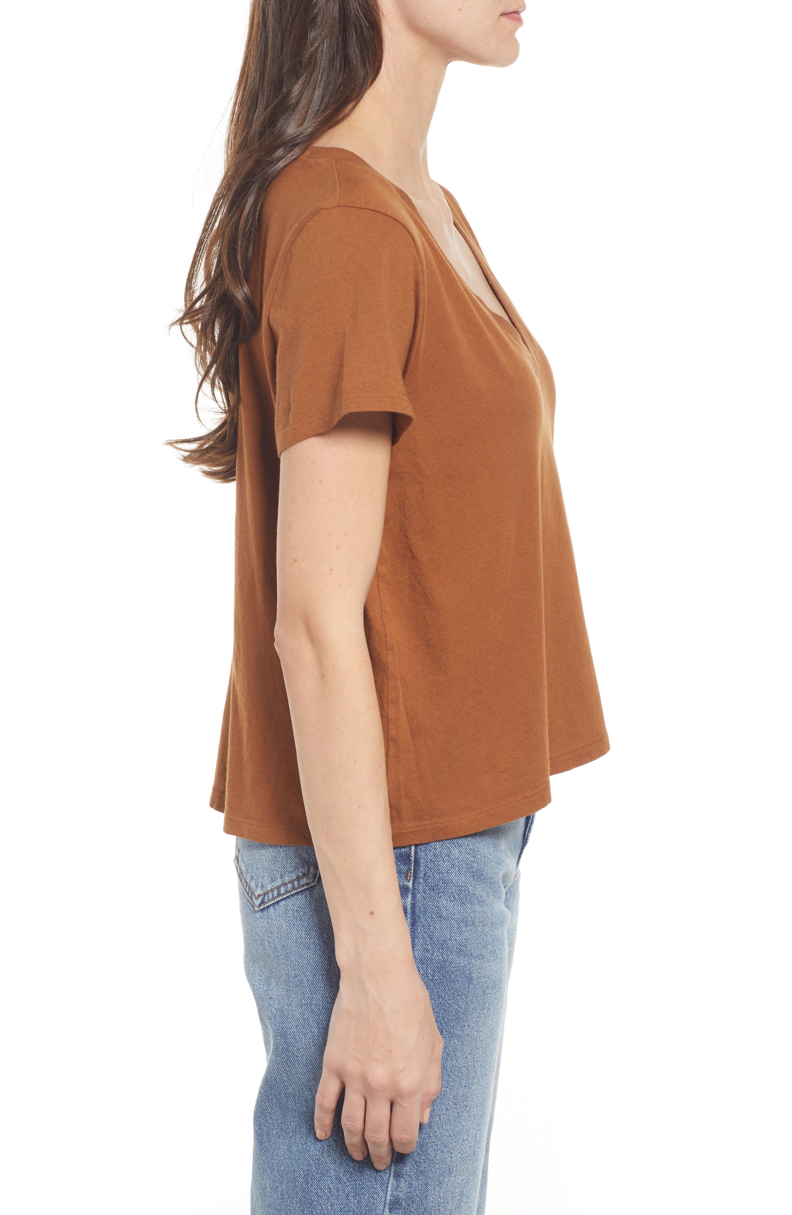Madewell Softfade Cotton V-Neck Crop T 