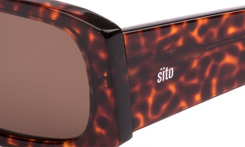 Shop Sito Shades Inner Vision Polar 52mm Rectangle Sunglasses In Cheetah/brown Polar