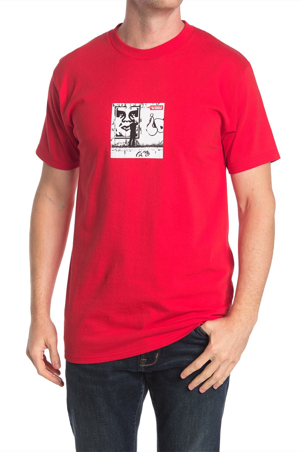 Obey The Medium Is The Message T-shirt In Red