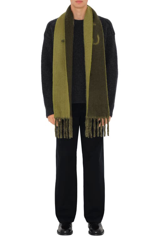 Burberry Womens Acre Reversible Logo-jacquard Alpaca-blend Scarf In Acre