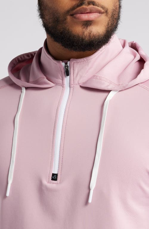 Shop Swannies Vandyke Half Zip Hoodie In Plumeria