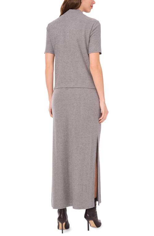 Shop Halogenr Halogen(r) Rib Sweater Skirt In Silver Smoke Grey