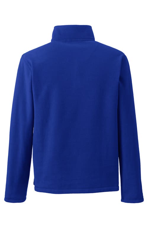 Shop Lands' End School Uniform Young  Lightweight Fleece Quarter Zip Pullover In Cobalt