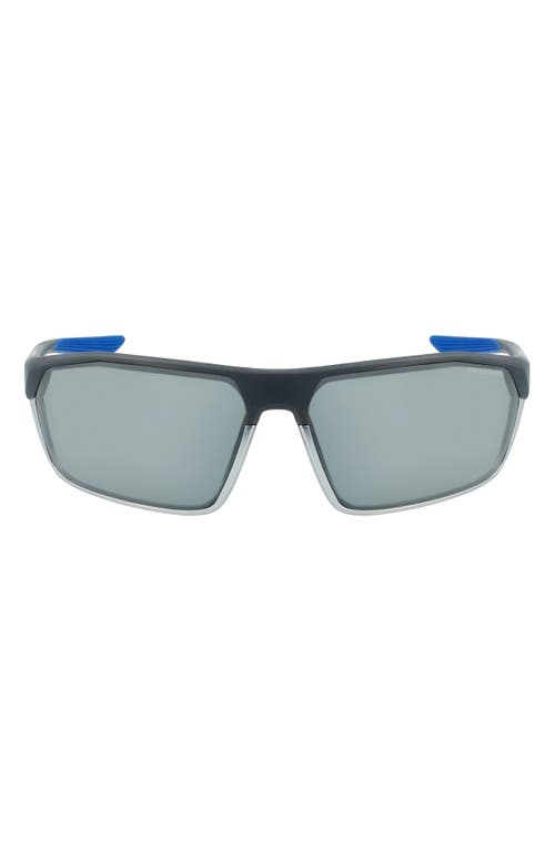 Shop Nike Clash 70mm Sport Sunglasses In Dark Grey/silver Flash