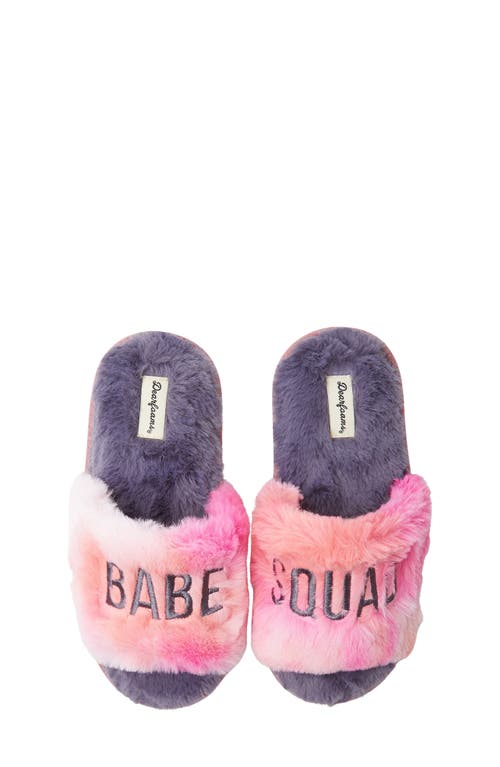Dearfoams Kids' Faux Fur Slide Slipper In Babe Squad