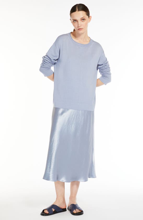 Max Mara Pensile Oversized Crewneck Sweater In Light Blue