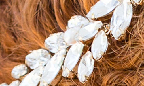 Brides And Hairpins Brides & Hairpins Abrielle Pearl & Crystal Halo Comb In Silver