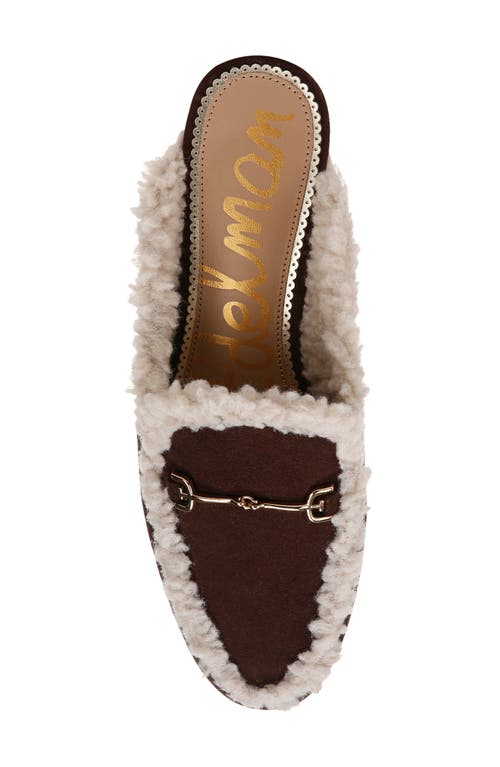 Shop Sam Edelman Linnie Faux Shearling Mule In Cafe Noir