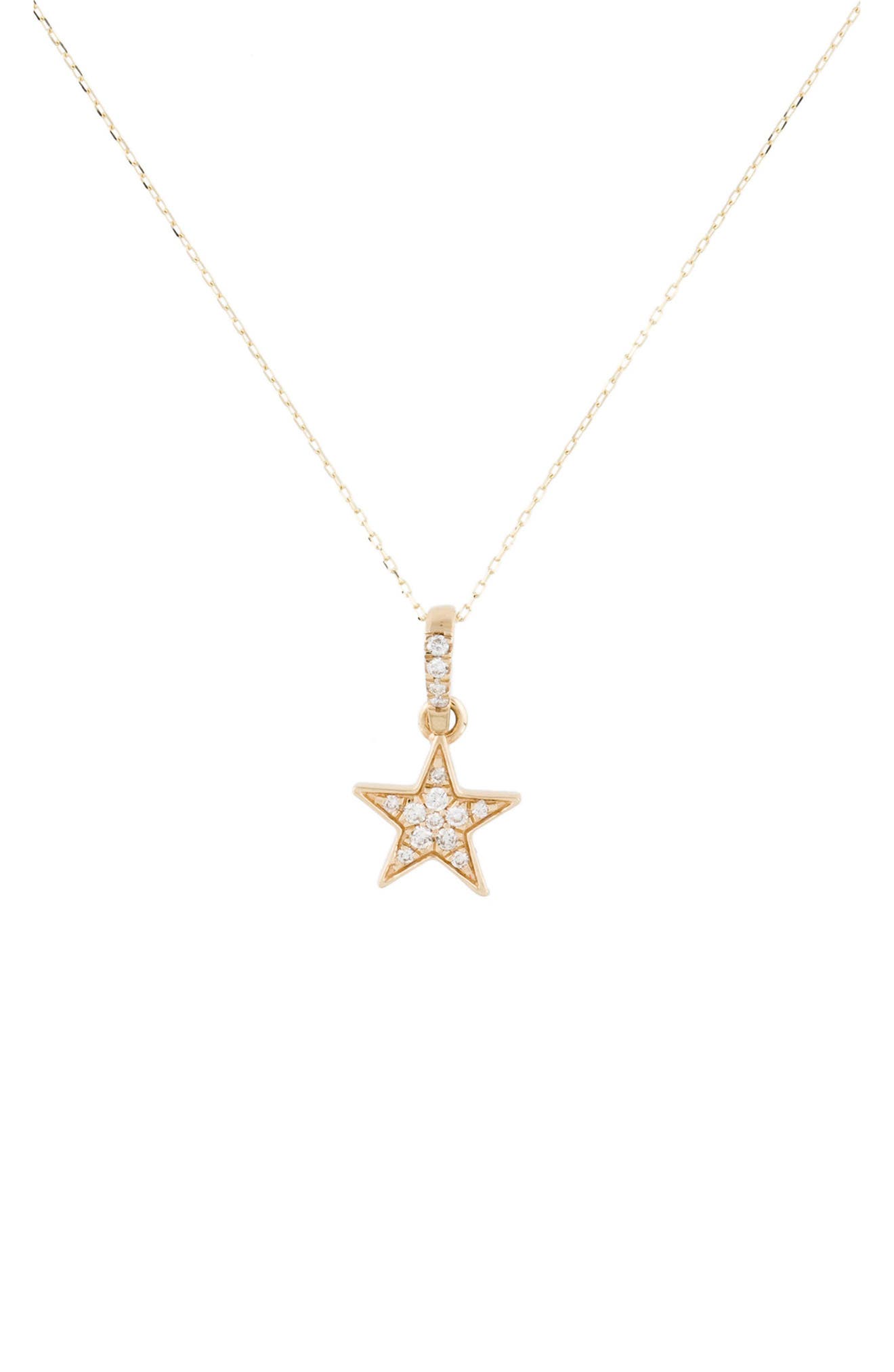 Adornia Fine 14k Yellow Gold Diamond Star Pendant Necklace