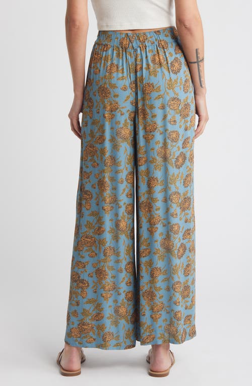 Shop Treasure & Bond Pleated Wide Leg Pants In Blue- Olive Boutique Floral