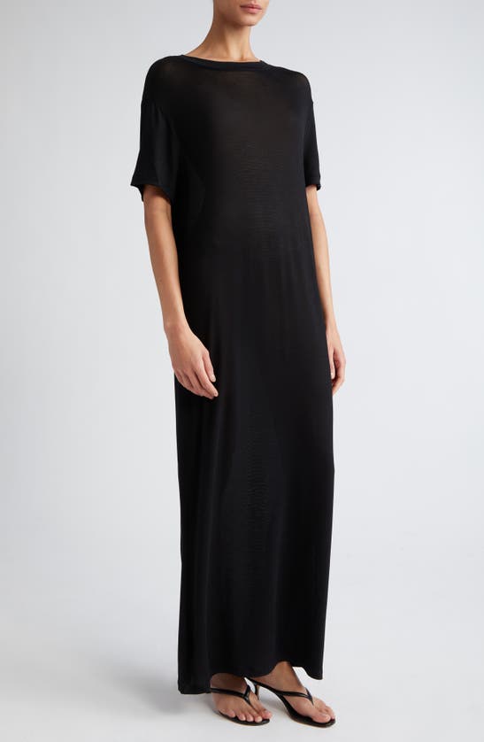 Shop Rohe Róhe Maxi T-shirt Dress In Noir