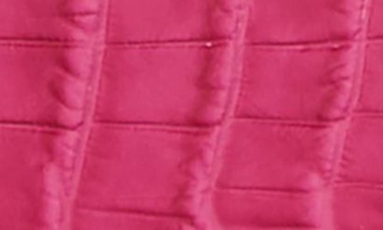 Shop Brahmin Lennon Croc Embossed Leather Card Case In Paradise Pink