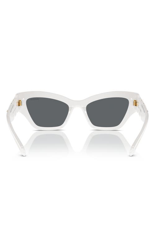 Shop Swarovski 54mm Crystal Cat Eye Sunglasses In White