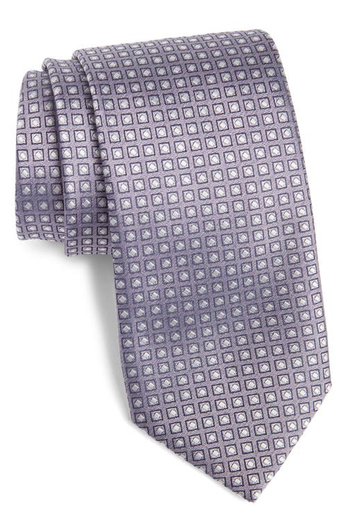 Canali Geometric Silk Tie in Light Purple at Nordstrom