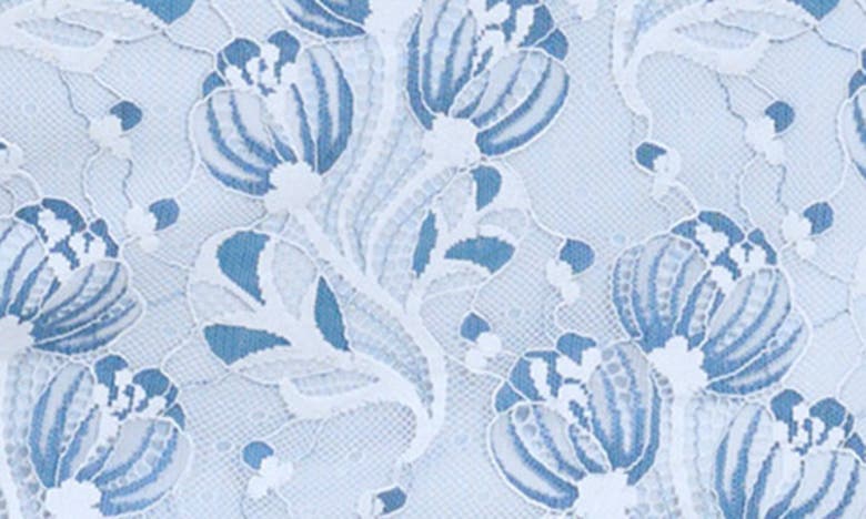 Shop Kensie Floral Lace Handkerchief Hem Dress In Blue Multi