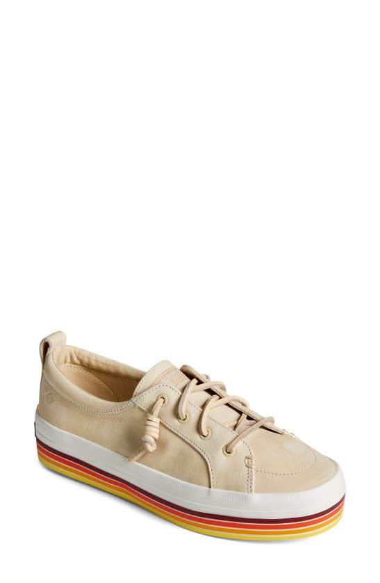 Sperry Crest Twin Gore Platform Sneaker In Taupe