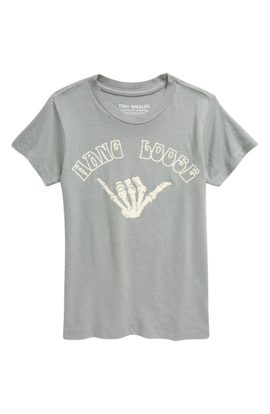 Shop Tiny Whales Kids' Hang Loose Cotton Graphic T-shirt In Slate