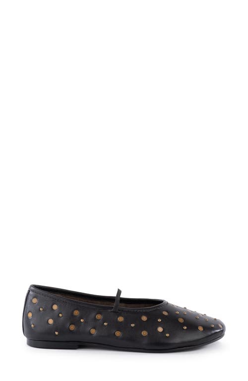 Seychelles Neon Moon Stud Mary Jane Flat In Black