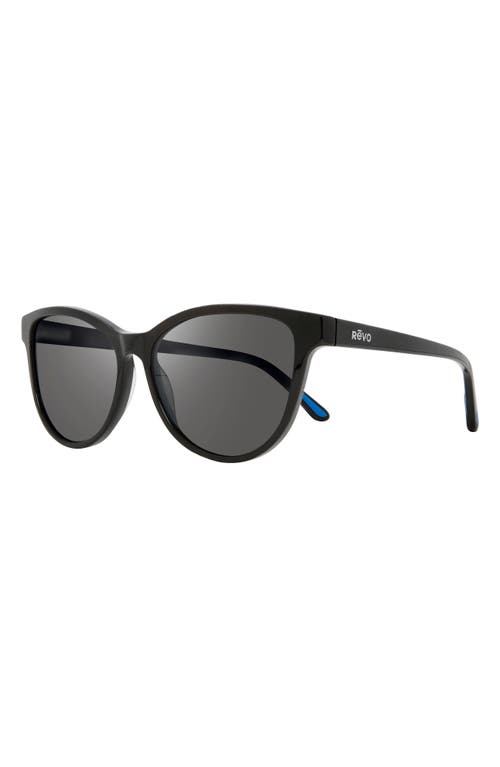 Revo Daphne 56mm Oval Polarized Sunglasses In Black