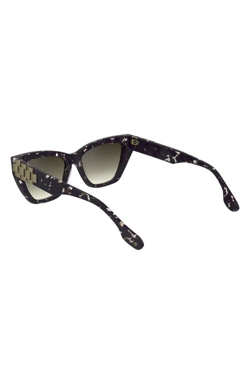 Shop Victoria Beckham Chain 55mm Cat Eye Sunglasses In Black Havana