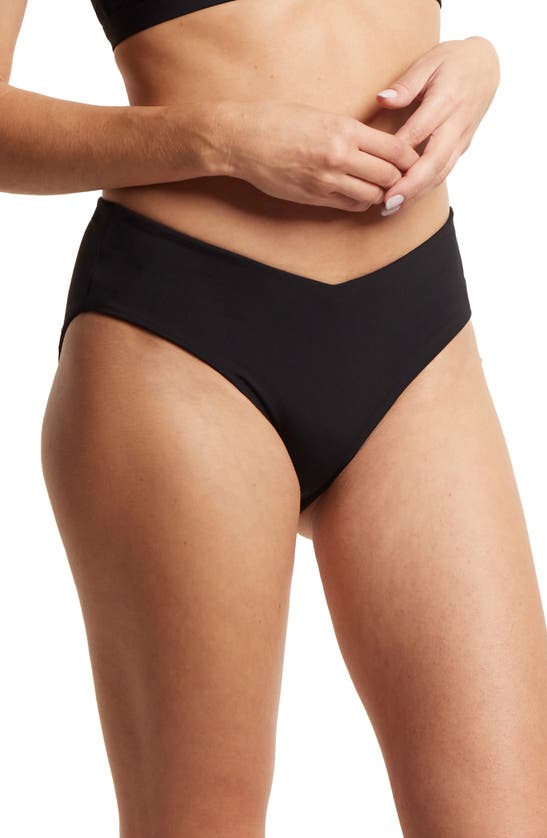 Shop Hanky Panky V-cut Bikini Bottoms In Black