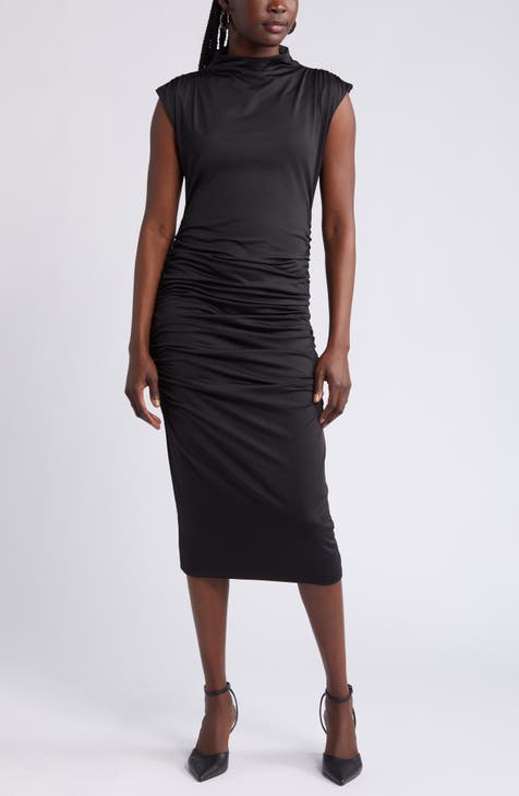 Buy v28® Women Cowl Neck Knit Stretchable Elasticity Long Sleeve Slim Fit  Sweater Dress (Khaki M/l) at