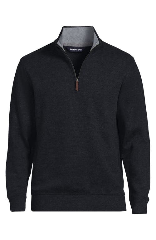 LANDS' END LANDS' END BEDFORD RIB QUARTER ZIP SWEATER
