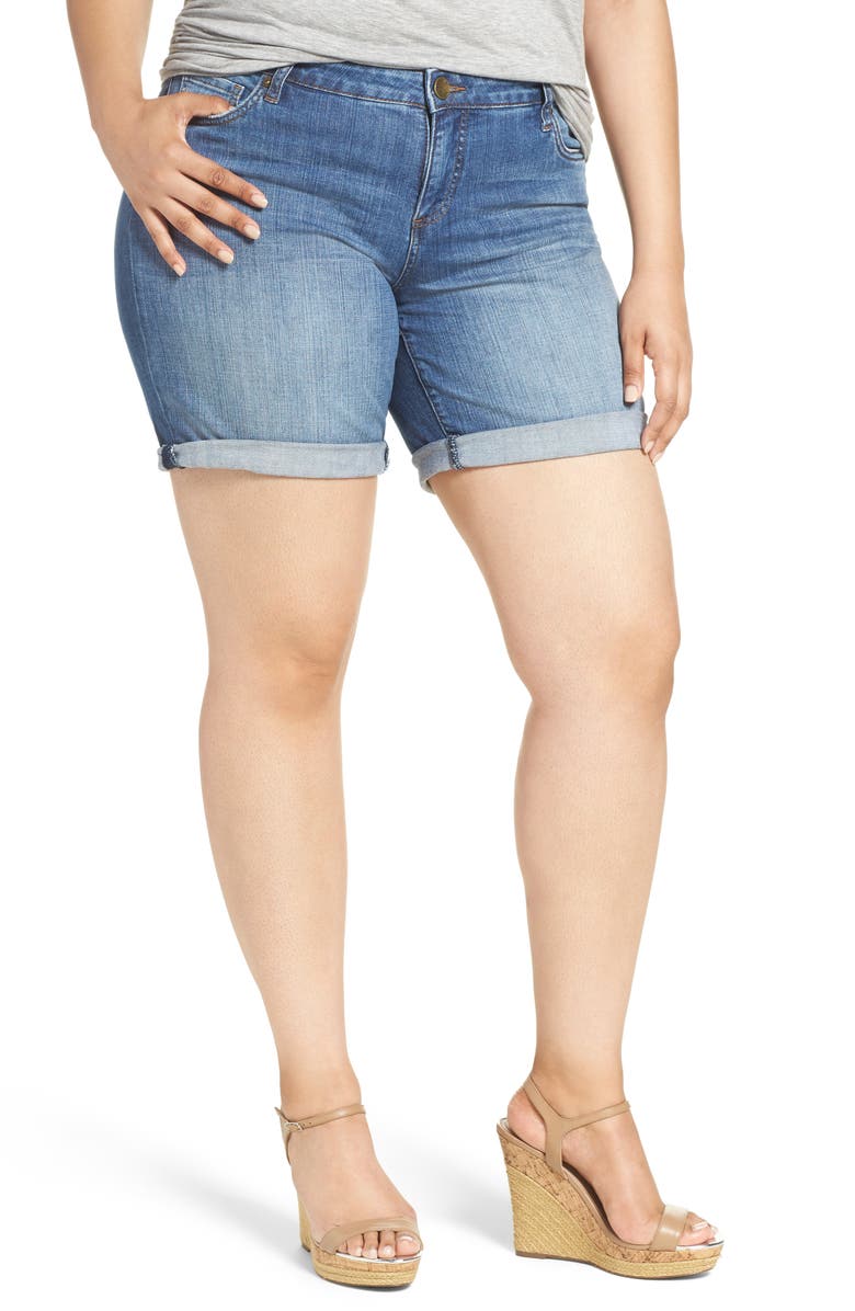 KUT from the Kloth Catherine Denim Boyfriend Shorts (Plus Size) | Nordstrom
