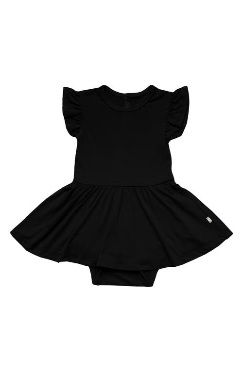 Kyte BABY Ruffle Skirted Bodysuit in Midnight at Nordstrom