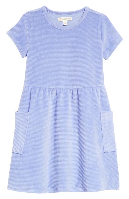 Tucker + Tate Kids' Velour Pocket Dress in Purple Jacquard