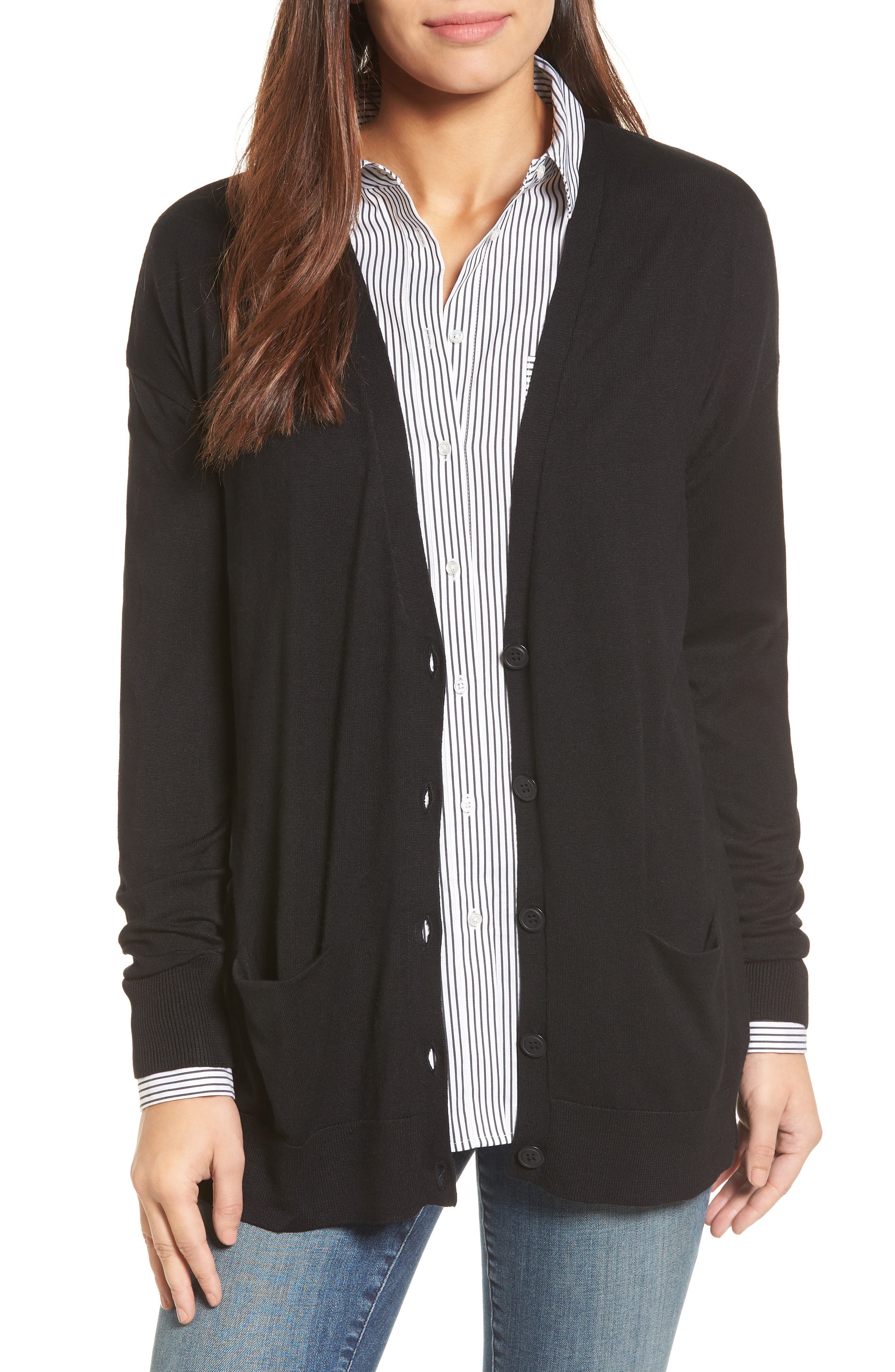 Halogen® Relaxed Pocket Cardigan Nordstrom