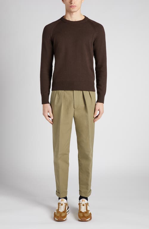 Tom Ford Crew Neck Sweater Long Sleeves In Brown