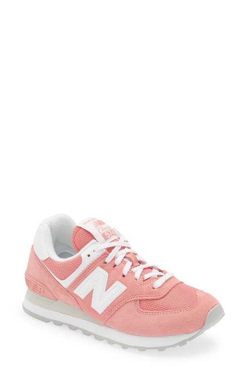 New Balance 574 Classic Sneaker in Natural Pink/White