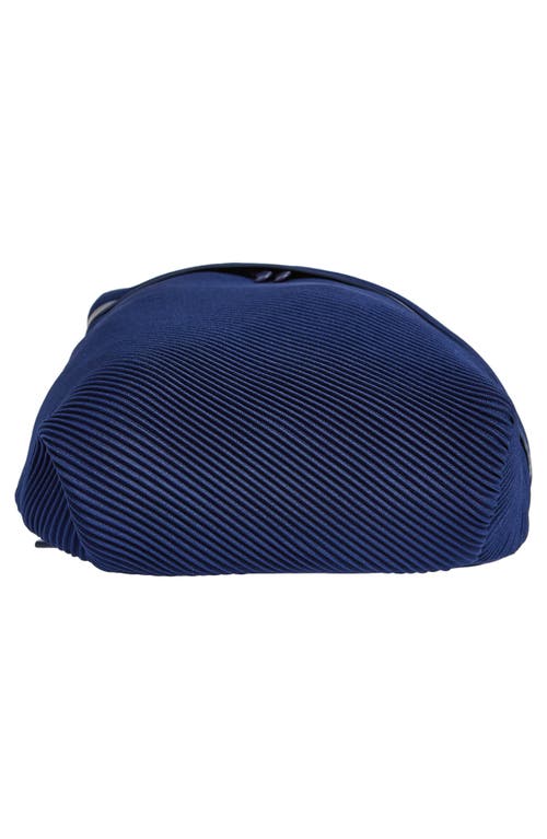 Issey Miyake Pleats Please Bias Pleated Backpack In Navy