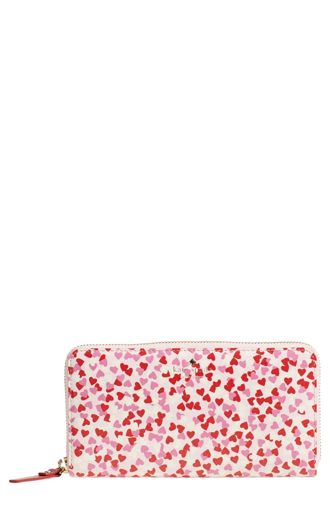 kate spade new york 'confetti print lacey' zip around wallet Nordstrom