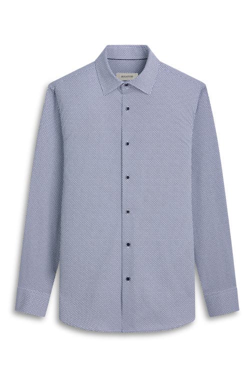 Shop Bugatchi James Ooohcotton® Geo Print Button-up Shirt In Navy