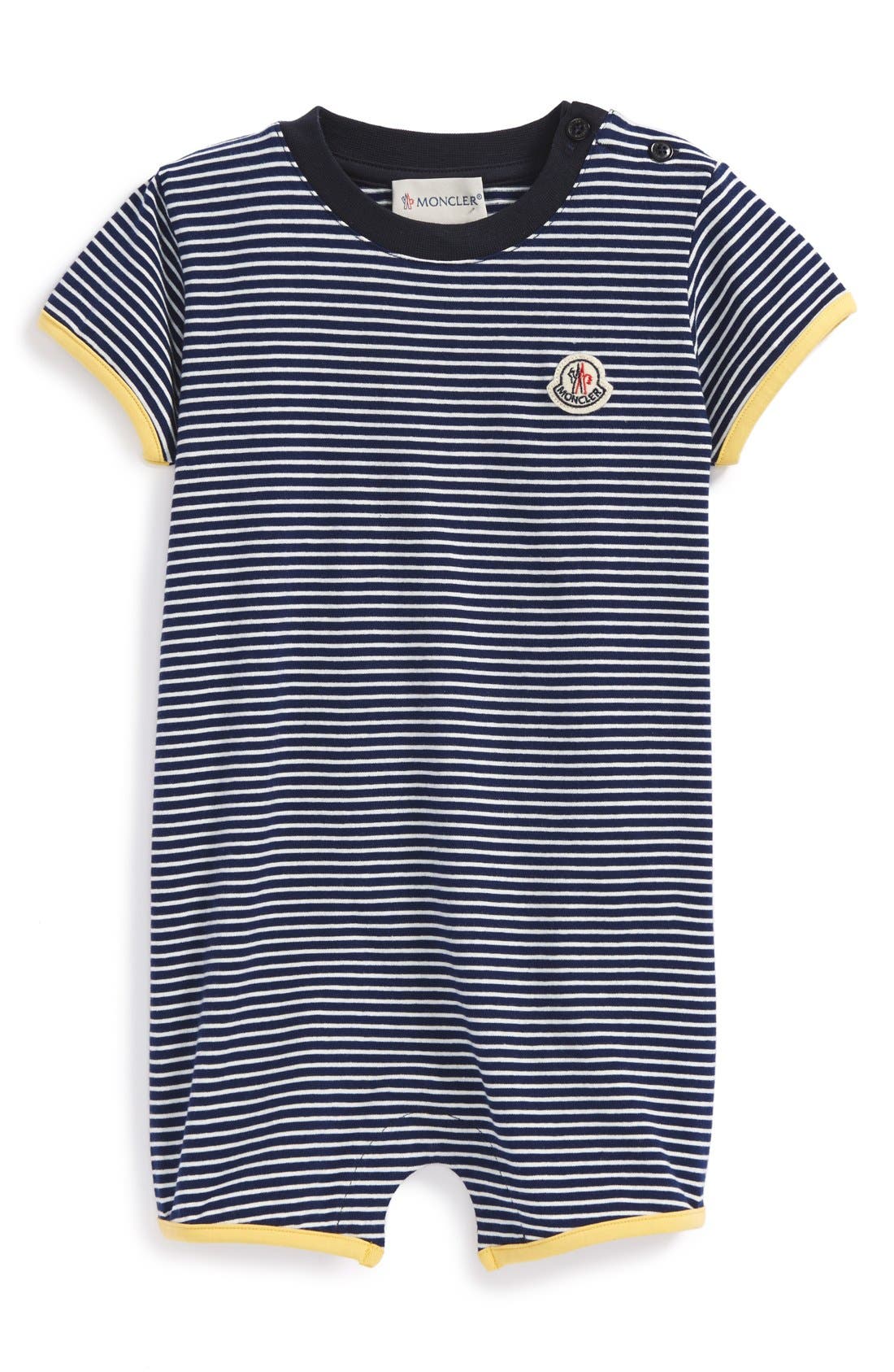 Moncler Short Sleeve Romper (Baby Boys) Nordstrom