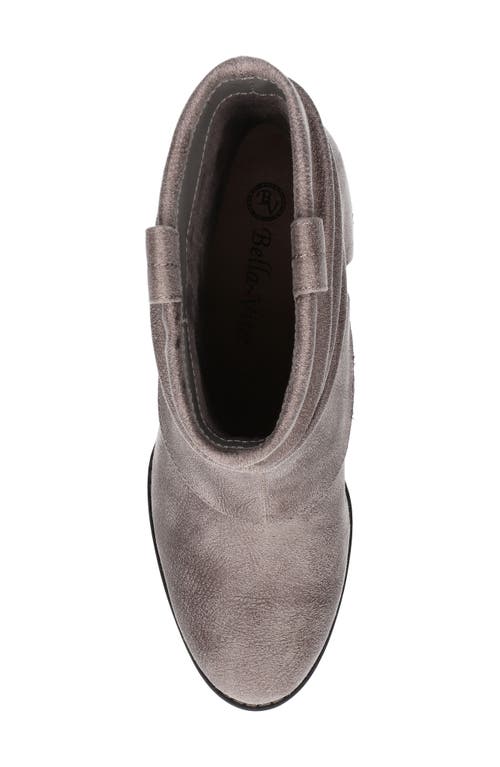 Bella Vita Women's Twyla Slouch Block Heel Ankle Boots In Grey