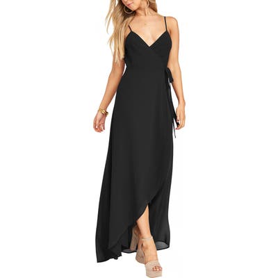 Show Me Your Mumu Mariah Wrap Maxi Dress, Black