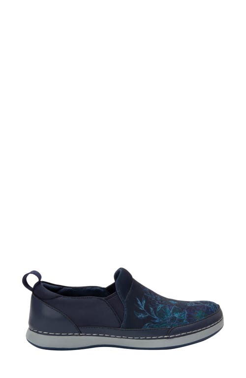 Alchemie Slip-On Sneaker in Blue Bouquet Fabric