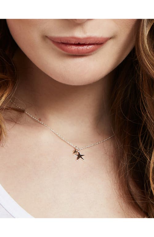 Shop Estella Bartlett Two-tone Double Star Pendant Necklace In Silver/gold