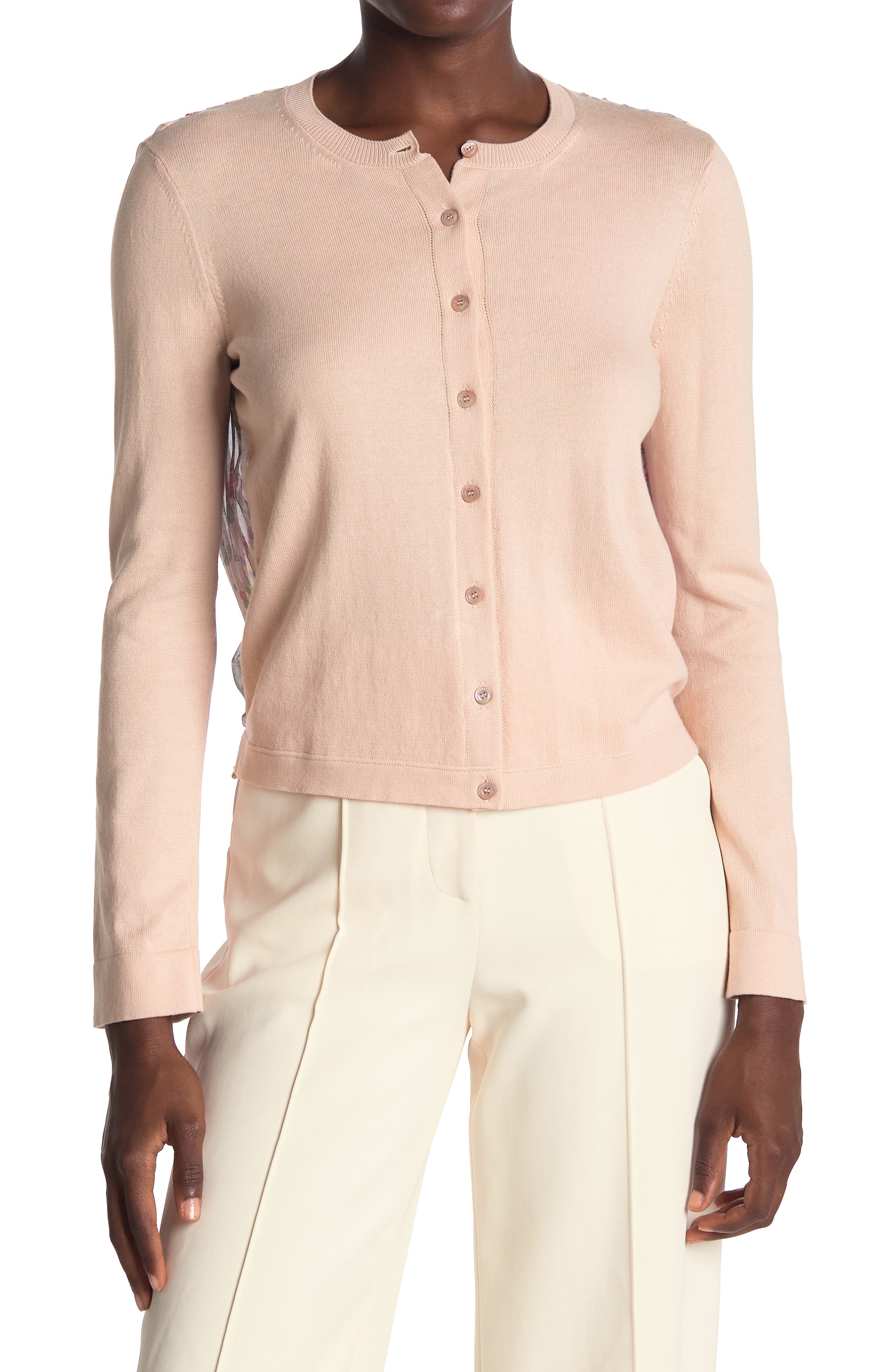 floral mesh cardigan