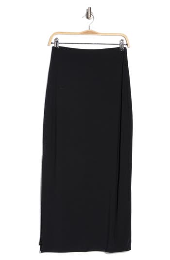 Shop Leith Drapey Knit Maxi Skirt In Black