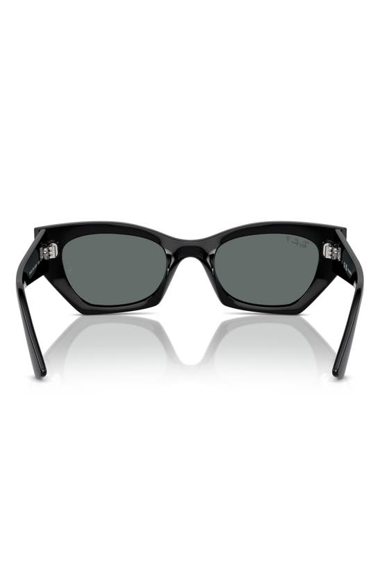 Ray Ban Zena Bio-based Sunglasses Black Frame Grey Lenses Polarized 52-22 In Black