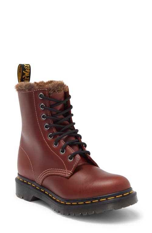 Dr. Martens 1460 Serena Aburzzo Lug Sole Leather Boot in Brown