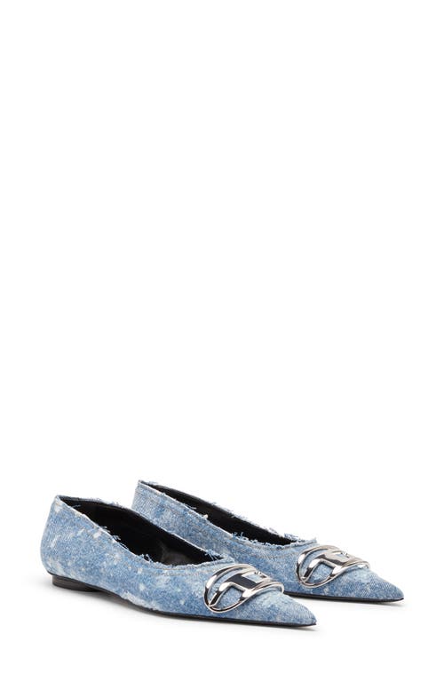 Shop Diesel ® Pointed Toe Ballet Flat In Quiet Harbor