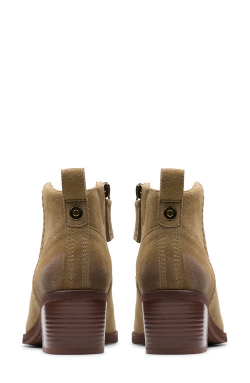 Shop Clarksr Clarks(r) Morzine Sky Pointed Toe Bootie In Dark Sand Suede