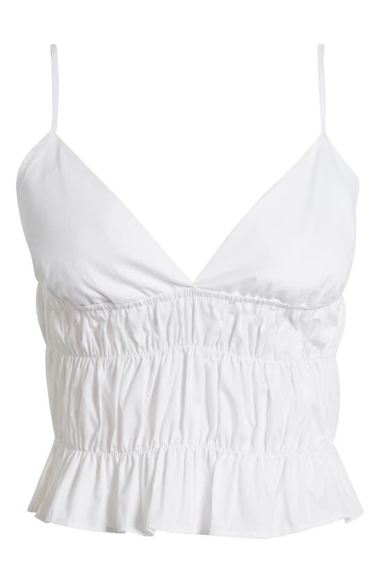 Shop Noisy May Ingrid Smocked Camisole In Bright White