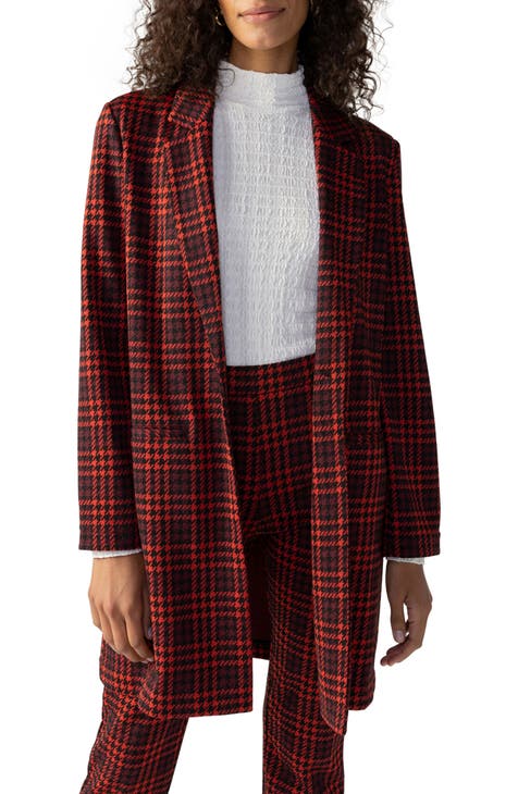 Luxe alpaca sale plaid coat